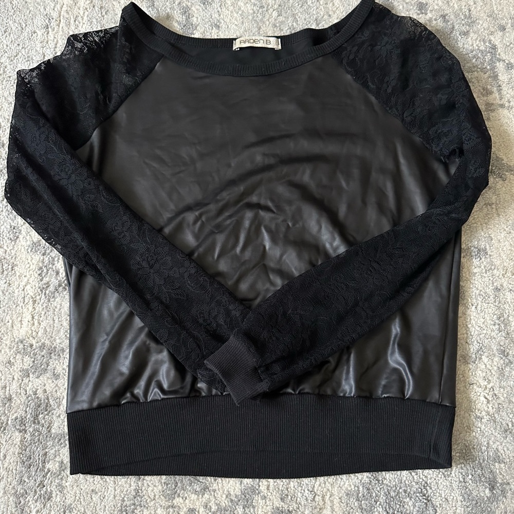 Leather & Lace Top